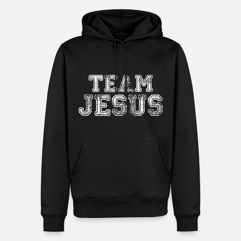 L’équipe Jésus - Sweat à capuche Premium bio Homme - noir