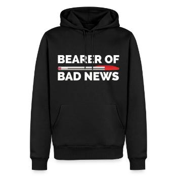 Lehrer Roter Stift Noten Korrigieren Korrektur - Männer Premium Bio Hoodie - Schwarz - Vorne - Nico (187cm)