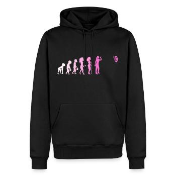 Darts Evolution Dartspielerin Dart Geschenk Frauen - Männer Premium Bio Hoodie - Schwarz - Vorne - Nico (187cm)