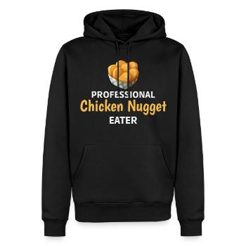 Chicken Nuggets Fast Food Lustiger Spruch - Männer Premium Bio Hoodie - Schwarz - Vorne - Nico (187cm)