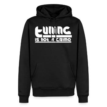 Tuning is not a crime - Männer Premium Bio Hoodie - Schwarz - Vorne - Nico (187cm)