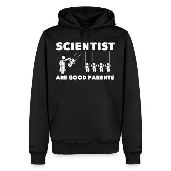 Physics Parents - Men’s Premium Organic Hoodie - black - Front - Nico (187cm)