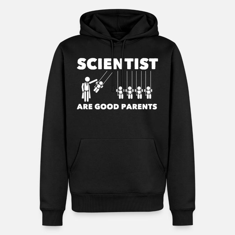 Physik Eltern - Männer Premium Bio Hoodie - Schwarz