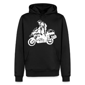 Moto Sport - Männer Premium Bio Hoodie - Schwarz - Vorne - Nico (187cm)