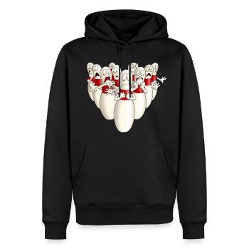Fun Shirt Kegelen Bowling diese Angst - Männer Premium Bio Hoodie - Schwarz - Vorne - Nico (187cm)