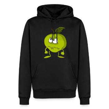 pomme verte Grim visage - Sweat à capuche Premium bio Homme - noir - Devant - Nico (187cm)