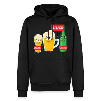 Save Water Drink Beer - Men’s Premium Organic Hoodie - black - Front - Nico (187cm)