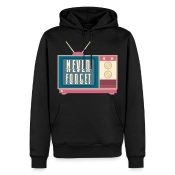 Never Forget VHS Cassette Discquette 80 Retro - Sweat à capuche Premium bio Homme - noir - Devant - Nico (187cm)