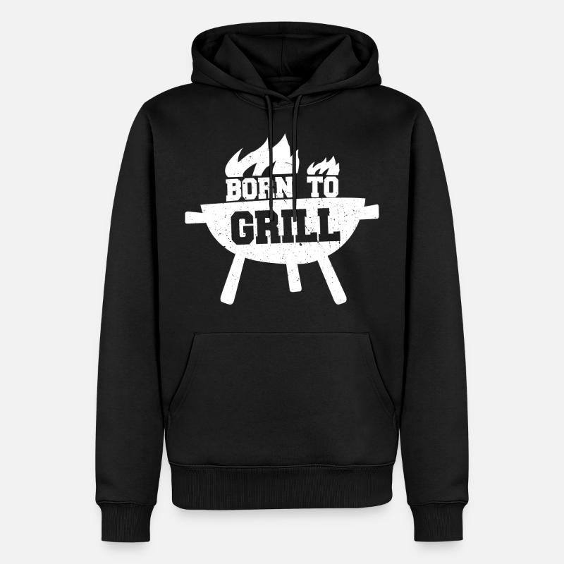 Grill Grillen - Männer Premium Bio Hoodie - Schwarz