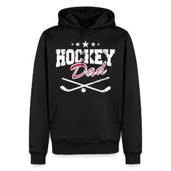 Hockey Dad - Männer Premium Bio Hoodie - Schwarz - Vorne - Nico (187cm)
