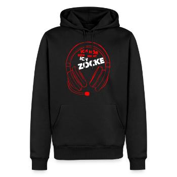 Je ne t’entends pas jouer des proverbes gamers - Sweat à capuche Premium bio Homme - noir - Devant - Nico (187cm)