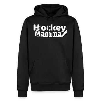 Hockey Mutter weiß - Männer Premium Bio Hoodie - Schwarz - Vorne - Nico (187cm)