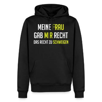 Frauen haben immer Recht - Partnerlook Partner - Männer Premium Bio Hoodie - Schwarz - Vorne - Nico (187cm)