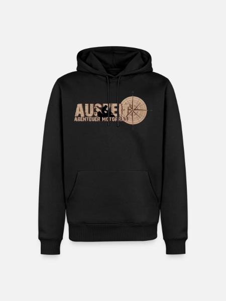 Abenteuer Motorrad - Männer Premium Bio Hoodie - Schwarz