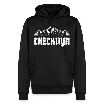 Chechnya Tchétchénie Tchétchène - Sweat à capuche Premium bio Homme - noir - Devant - Nico (187cm)