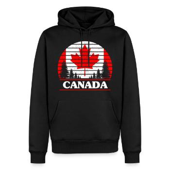 Canada - Sweat à capuche Premium bio Homme - noir - Devant - Nico (187cm)