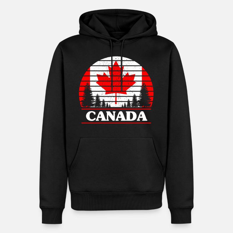 Kanada - Männer Premium Bio Hoodie - Schwarz