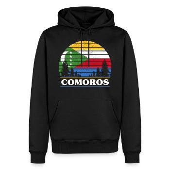 Komoren - Männer Premium Bio Hoodie - Schwarz - Vorne - Nico (187cm)