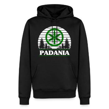 Padanie - Sweat à capuche Premium bio Homme - noir - Devant - Nico (187cm)