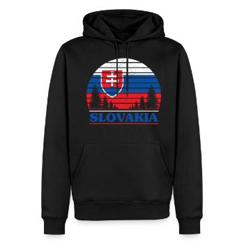 Slowakei - Männer Premium Bio Hoodie - Schwarz - Vorne - Nico (187cm)