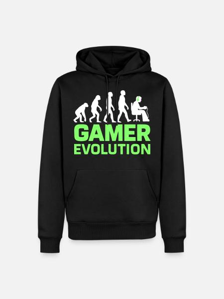 Gamer Evolution Gaming Geek - Men’s Premium Organic Hoodie - black