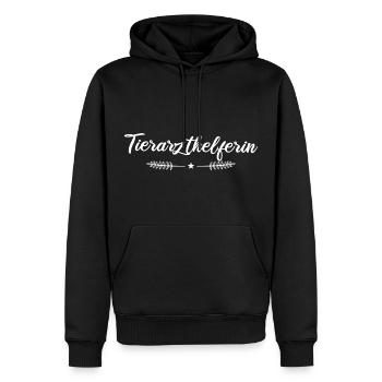 Tierarzthelferin Tierarzthelfer Frauen Geschenk - Männer Premium Bio Hoodie - Schwarz - Vorne - Nico (187cm)