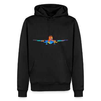 Flugzeug Flugzeuge Geschenk - Männer Premium Bio Hoodie - Schwarz - Vorne - Nico (187cm)