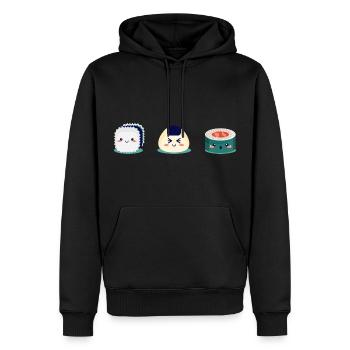 Sushi Japan Kawaii Essen Maki Liebhaber Geschenk - Männer Premium Bio Hoodie - Schwarz - Vorne - Nico (187cm)