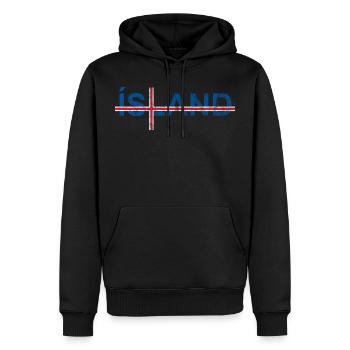 Island Flagge Skandinavisches Kreuz Reise Urlaub - Männer Premium Bio Hoodie - Schwarz - Vorne - Nico (187cm)