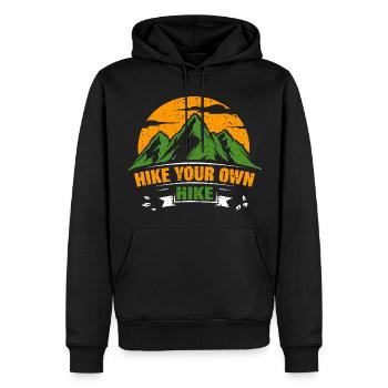 Hike Your Own Hike  - Männer Premium Bio Hoodie - Schwarz - Vorne - Nico (187cm)