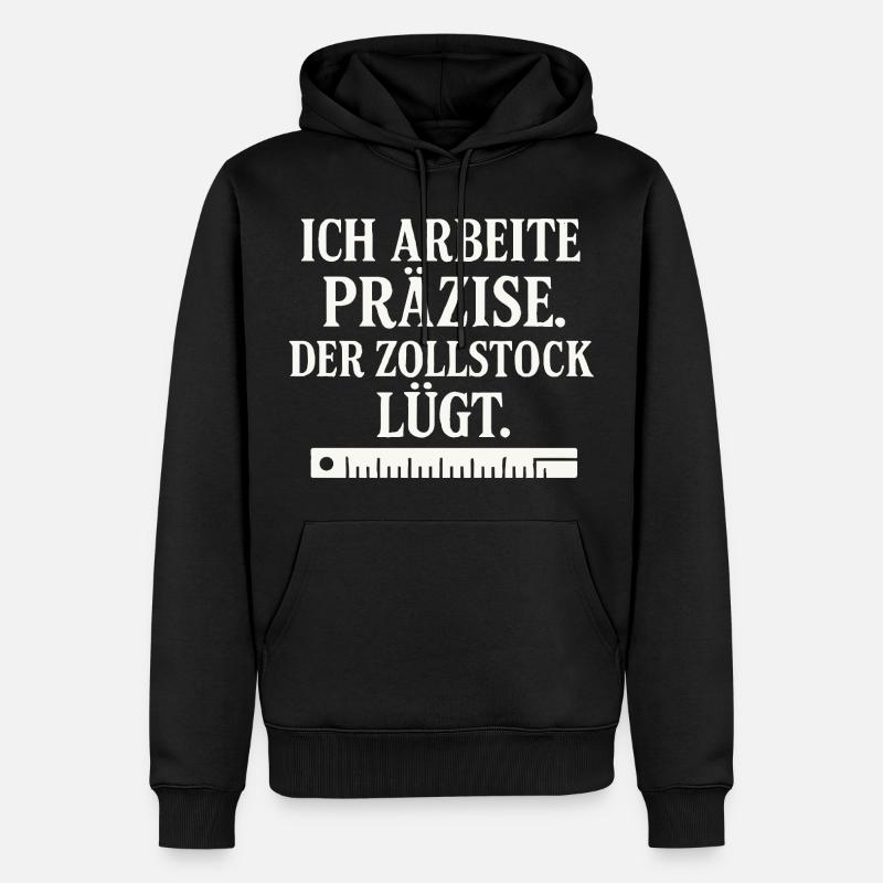 Règle du pliage des artisans - Sweat à capuche Premium bio Homme - noir