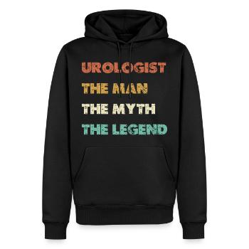 Urologe Der Mann Mythos Legende - Männer Premium Bio Hoodie - Schwarz - Vorne - Nico (187cm)