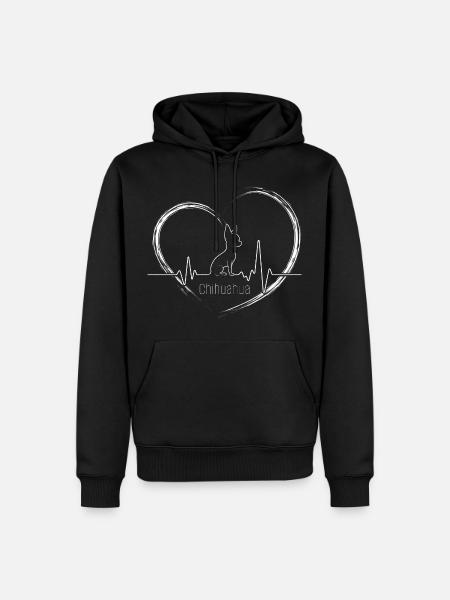 Chihuahua – Kleiner Hund mit großem Herzen - Männer Premium Bio Hoodie - Schwarz