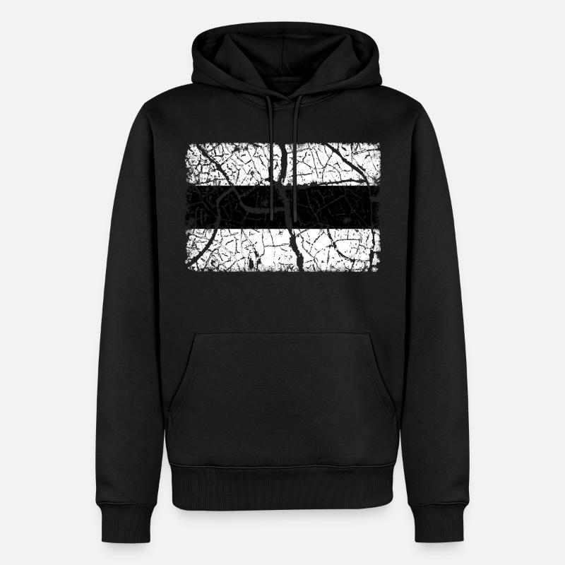 Delft - Männer Premium Bio Hoodie - Schwarz