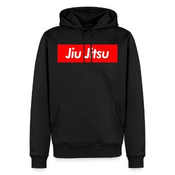 Jiu Jitsu - Men’s Premium Organic Hoodie - black - Front - Nico (187cm)