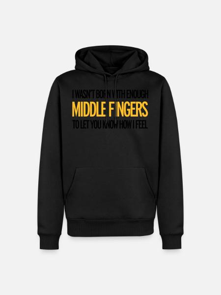 Middle Fingers - Men’s Premium Organic Hoodie - 