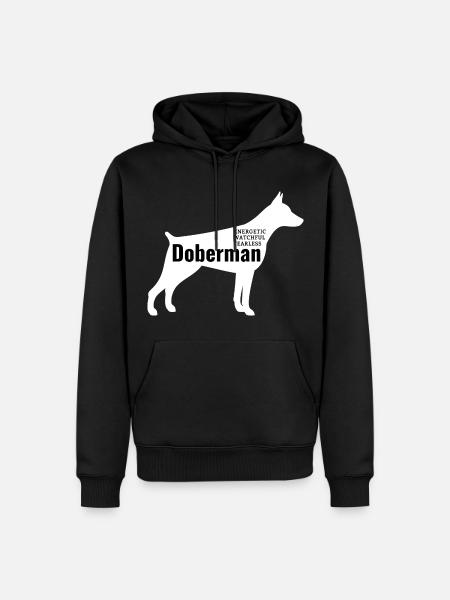 Doberman Dog Master Gift - Men’s Premium Organic Hoodie - black