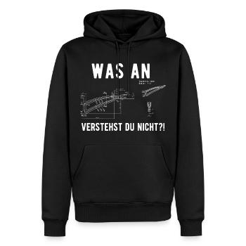 Maschinenbauer Maschinenbau Maschinenbauingenieur - Männer Premium Bio Hoodie - Schwarz - Vorne - Nico (187cm)