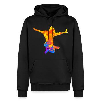 Break Dance Danseurs de danse hip hop - Sweat à capuche Premium bio Homme - noir - Devant - Nico (187cm)