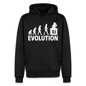 DJ Evolution Music Lover Design - Men’s Premium Organic Hoodie - black - Front - Nico (187cm)