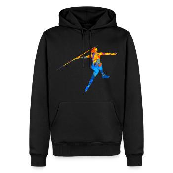 Speerwerfen Speerwurf Leichtathletik - Männer Premium Bio Hoodie - Schwarz - Vorne - Nico (187cm)