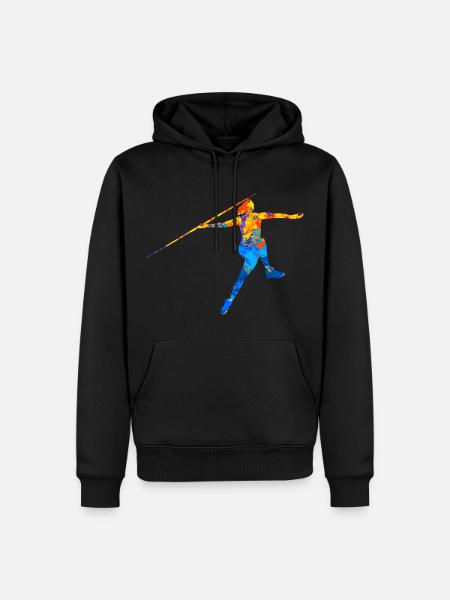 Speerwerfen Speerwurf Leichtathletik - Männer Premium Bio Hoodie - Schwarz