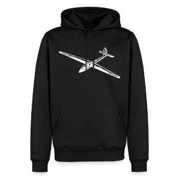 Segelflieger - Sweat à capuche Premium bio Homme - noir - Devant - Nico (187cm)