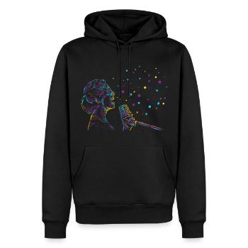 chanteur chanteur chant chorale cadeau - Sweat à capuche Premium bio Homme - noir - Devant - Nico (187cm)