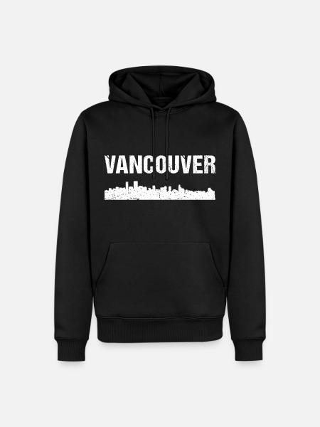 Vancouver Skyline - Men’s Premium Organic Hoodie - black
