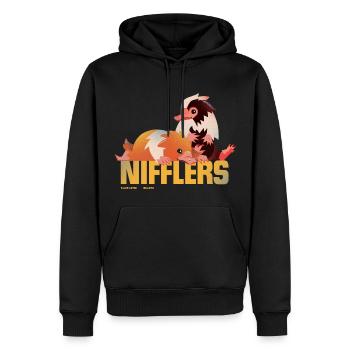 Phantastische Tierwesen 3 Niffler Zusammen - Männer Premium Bio Hoodie - Schwarz - Vorne - Nico (187cm)