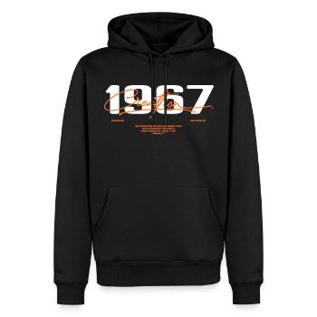 1967 Vintage Retro 1967 Geburtstagsgeschenk 1967 - Männer Premium Bio Hoodie - Schwarz - Vorne - Nico (187cm)
