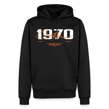 1970er Jahre Vintage Retro 1970er Jahre Geburtstagsgeschenk - Männer Premium Bio Hoodie - Schwarz - Vorne - Nico (187cm)