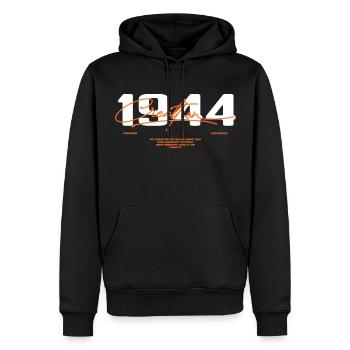 1944 Vintage Retro 1944 Geburtstagsgeschenk 1944 - Männer Premium Bio Hoodie - Schwarz - Vorne - Nico (187cm)