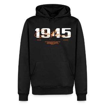 1945 Vintage Retro 1945 Geburtstagsgeschenk 1945 - Männer Premium Bio Hoodie - Schwarz - Vorne - Nico (187cm)